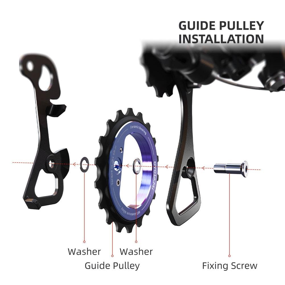 RIDEA  18T    ビック プーリー Amazon.co.jp: 18T 中空偏心ビッグプーリー 自転車用 18T ガイド